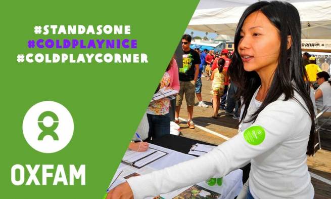 Oxfam cherche des volontaires pour le concert de Coldplay à Nice